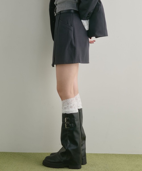 archives(アルシーヴ)の「カバーブーツ(ブーツ・レディース・ベージュ/ブラック・MEDIUM/LARGE)」の8枚目の写真