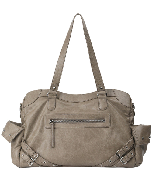 DEINET(ダイニット)の「STUD POCKET BIG BAG IN KHAKI(ショルダーバッグ・レディース・その他・FREE)」の1枚目の写真