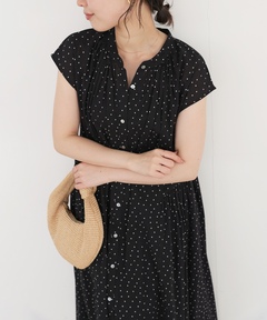 セール】［size SHORT/TALLあり］全方位映えプリーツワンピ ドット
