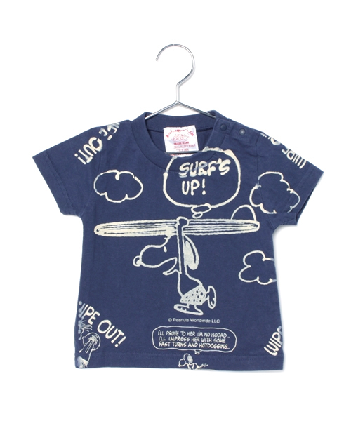 BOOFOOWOO（ブーフーウー）の「Peanuts夏バンダナ柄半袖Tee Baby（Tシャツ/カットソー・キッズ・ネイビー/イエロー/ナチュラル・90）」の2枚目の写真