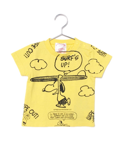 BOOFOOWOO（ブーフーウー）の「Peanuts夏バンダナ柄半袖Tee Baby（Tシャツ/カットソー・キッズ・ネイビー/イエロー/ナチュラル・90）」の3枚目の写真