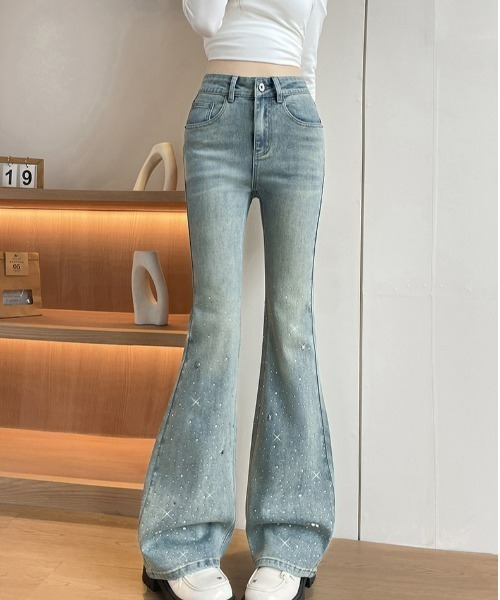 REBALANCE(リバランス)の「ラインストーンフレアデニム(デニムパンツ・レディース・A・X-LARGE/LARGE/MEDIUM)」の14枚目の写真