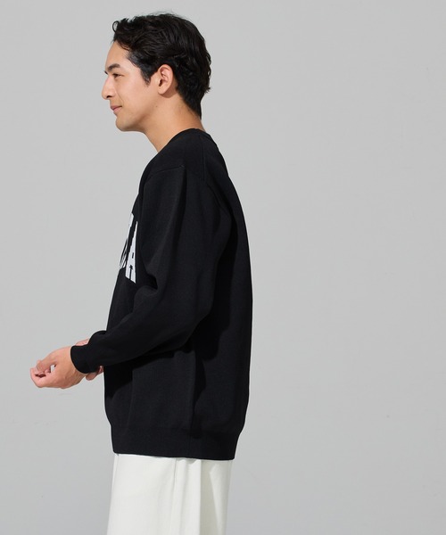coca(coca)(コカ)の「ポリウーリーニットロゴトップス(ニット/セーター・メンズ・ダークブラウン/ネイビー/チャコール/ブラック・XL/L/M)」の7枚目の写真