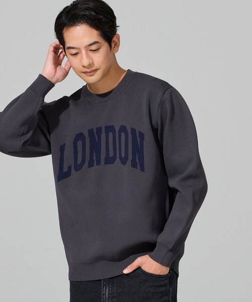 coca(coca)(コカ)の「ポリウーリーニットロゴトップス(ニット/セーター・メンズ・ダークブラウン/ネイビー/チャコール/ブラック・XL/L/M)」の15枚目の写真