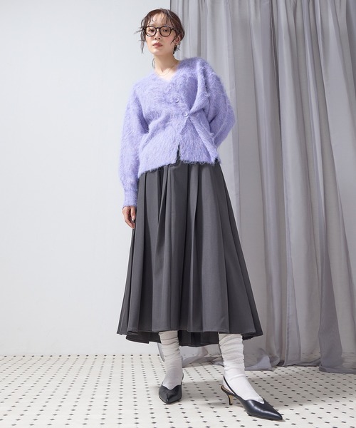 en CAnAF(エンカナフ)の「【秋冬の着回し万能アイテム】ツイルミディ丈プリーツスカート(スカート・レディース・グレイッシュベージュ/チャコールグレー/ブラウン/ブラック・フリー)」の17枚目の写真