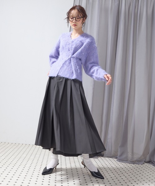 en CAnAF(エンカナフ)の「【秋冬の着回し万能アイテム】ツイルミディ丈プリーツスカート(スカート・レディース・グレイッシュベージュ/チャコールグレー/ブラウン/ブラック・フリー)」の20枚目の写真