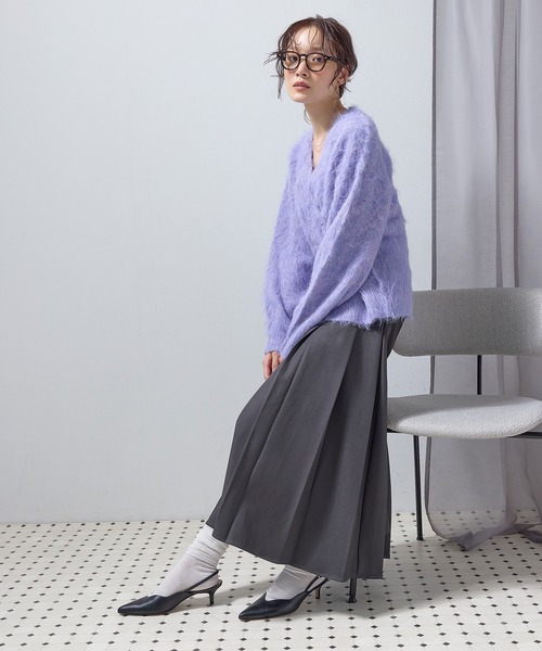 en CAnAF(エンカナフ)の「【秋冬の着回し万能アイテム】ツイルミディ丈プリーツスカート(スカート・レディース・グレイッシュベージュ/チャコールグレー/ブラウン/ブラック・フリー)」の19枚目の写真