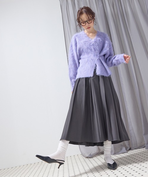 en CAnAF(エンカナフ)の「【秋冬の着回し万能アイテム】ツイルミディ丈プリーツスカート(スカート・レディース・グレイッシュベージュ/チャコールグレー/ブラウン/ブラック・フリー)」の21枚目の写真