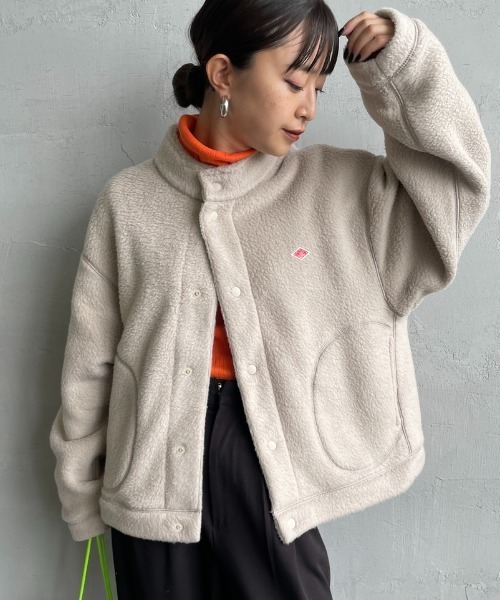 DANTON（ダントン）の「【WEB先行予約】[DANTON/ダントン] スタンドカラー ダブルフェイスボアジャケット（ブルゾン・レディース・チャコール/ブラック/ベージュ・M/S）」の3枚目の写真