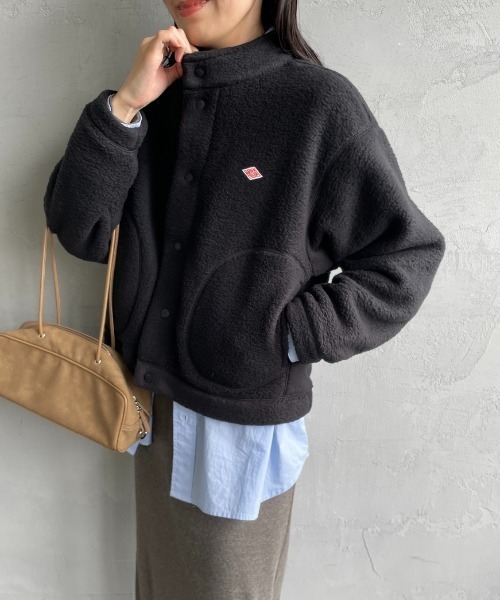 DANTON（ダントン）の「【WEB先行予約】[DANTON/ダントン] スタンドカラー ダブルフェイスボアジャケット（ブルゾン・レディース・チャコール/ブラック/ベージュ・M/S）」の22枚目の写真