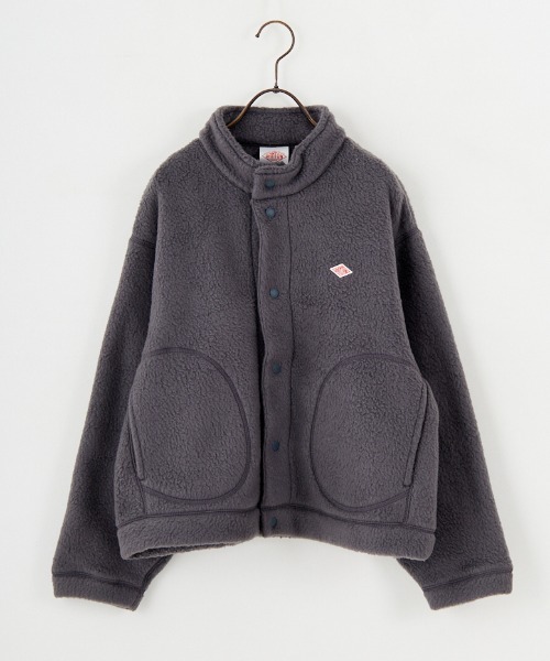 DANTON（ダントン）の「【WEB先行予約】[DANTON/ダントン] スタンドカラー ダブルフェイスボアジャケット（ブルゾン・レディース・チャコール/ブラック/ベージュ・M/S）」の6枚目の写真