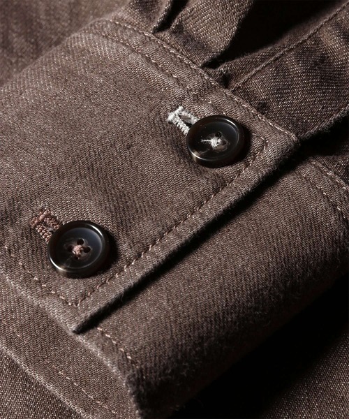 Paul Smith(ポールスミス)の「ウィメンズ ウォッシュドデニム 長袖シャツ / 265202 404B(シャツ/ブラウス・レディース・ブラウン/オリーブ・40)」の7枚目の写真