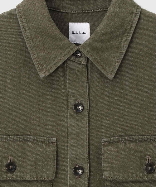 Paul Smith(ポールスミス)の「ウィメンズ ウォッシュドデニム 長袖シャツ / 265202 404B(シャツ/ブラウス・レディース・ブラウン/オリーブ・40)」の9枚目の写真