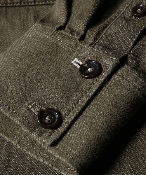 Paul Smith(ポールスミス)の「ウィメンズ ウォッシュドデニム 長袖シャツ / 265202 404B(シャツ/ブラウス・レディース・ブラウン/オリーブ・40)」の13枚目の写真