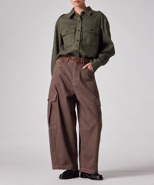 Paul Smith(ポールスミス)の「ウィメンズ ウォッシュドデニム 長袖シャツ / 265202 404B(シャツ/ブラウス・レディース・ブラウン/オリーブ・40)」の16枚目の写真