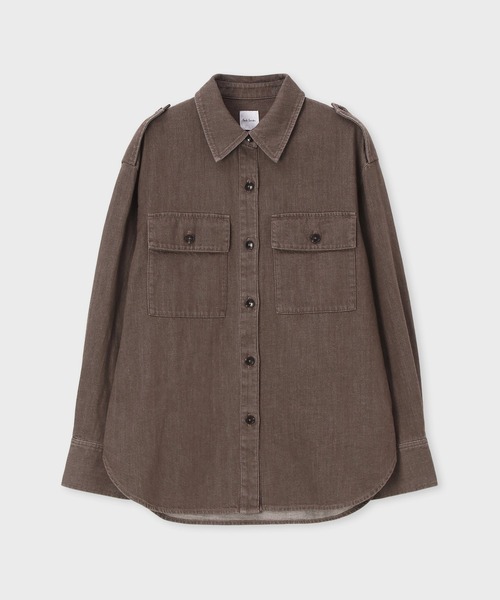 Paul Smith(ポールスミス)の「ウィメンズ ウォッシュドデニム 長袖シャツ / 265202 404B(シャツ/ブラウス・レディース・ブラウン/オリーブ・40)」の20枚目の写真