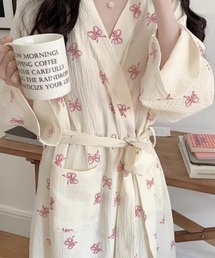 Ritzy（リッツィー）の「リボン総柄ローブルームウェア（ルームウェア/パジャマ）」