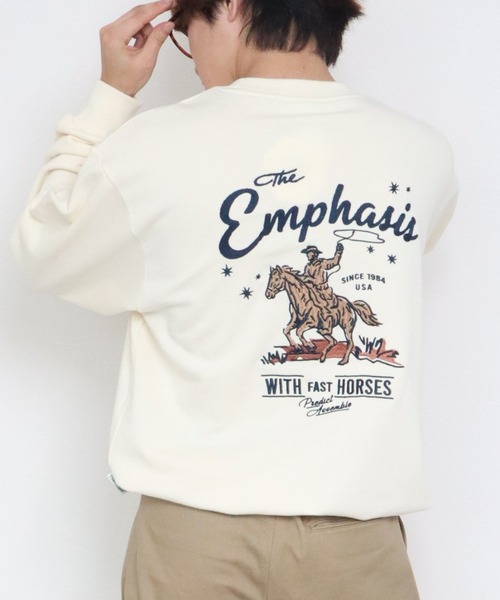 POWER TO THE PEOPLE(パワートゥーザピープル)の「カウボーイ刺繍スウェット(スウェット・メンズ・ブラック/レモンイエロー/オフホワイト・X-LARGE/LARGE/MEDIUM)」の12枚目の写真