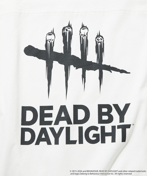 FREAK'S STORE（フリークスストア）の「限定展開 DEAD BY DAYLIGHT 別注 ビッグロゴ ヘムコード フットボールTシャツ（Tシャツ/カットソー・メンズ・ホワイト/グレー/ブラック・MEDIUM/LARGE/X-LARGE）」の7枚目の写真