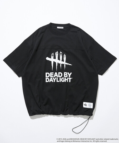 FREAK'S STORE（フリークスストア）の「限定展開 DEAD BY DAYLIGHT 別注 ビッグロゴ ヘムコード フットボールTシャツ（Tシャツ/カットソー・メンズ・ホワイト/グレー/ブラック・MEDIUM/LARGE/X-LARGE）」の14枚目の写真