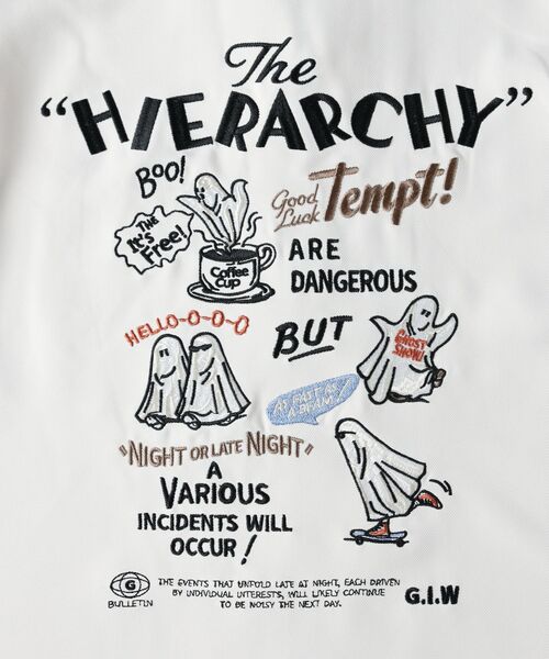 Right-on（ライトオン）の「POWER TO THE PEOPLE 刺繍長袖シャツ（シャツ/ブラウス・メンズ・ブラック/ネイビー/オフホワイト・04/06/05）」の7枚目の写真