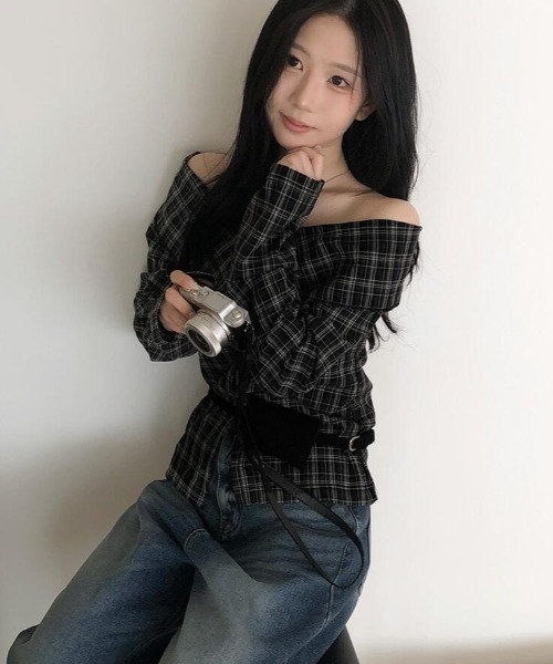 semplice（センプリチェ）の「ブラウス【韓国ファッション】（シャツ/ブラウス・レディース・ブラック・F）」の9枚目の写真