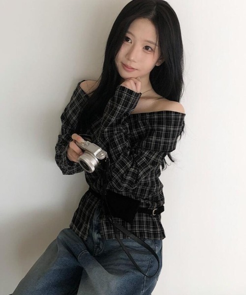 semplice（センプリチェ）の「ブラウス【韓国ファッション】（シャツ/ブラウス・レディース・ブラック・F）」の11枚目の写真