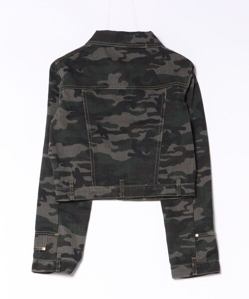 AsRiRe(アスリレイ)の「26aw ユニセックス カモフラージュ柄ショートデニムジャケット(デニムジャケット・レディース・カーキ・M/L)」の4枚目の写真