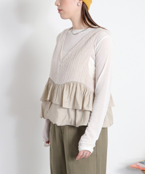 cepo(セポ)の「ファーベスト&シアーロンTee アンサンブル(アンサンブル・レディース・ブラック/ベージュ・M)」の18枚目の写真