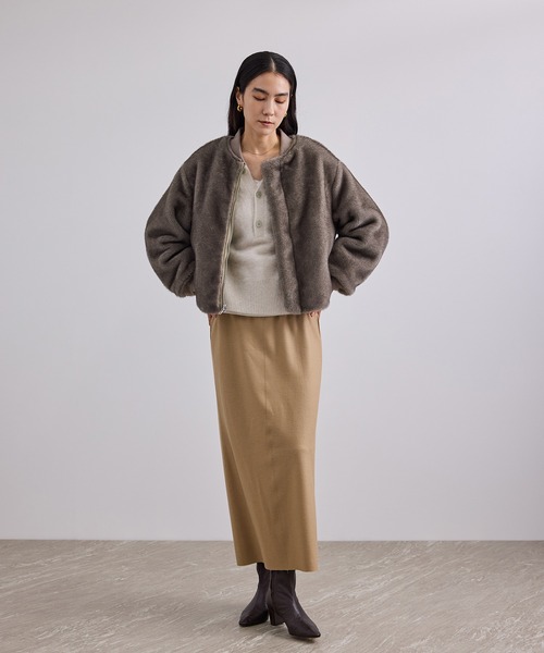 SALON adam et rope'(サロン アダム エ ロペ)の「リバーシブルMA-1(MA-1・レディース・オリーブ/キナリ・FREE)」の4枚目の写真