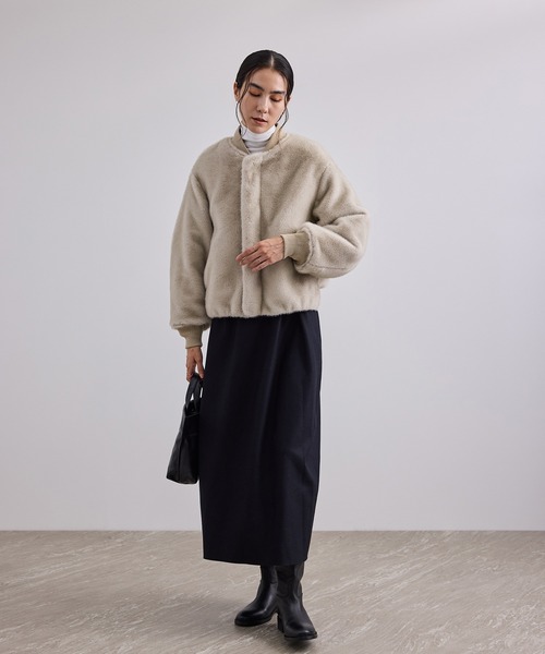 SALON adam et rope'(サロン アダム エ ロペ)の「リバーシブルMA-1(MA-1・レディース・オリーブ/キナリ・FREE)」の6枚目の写真