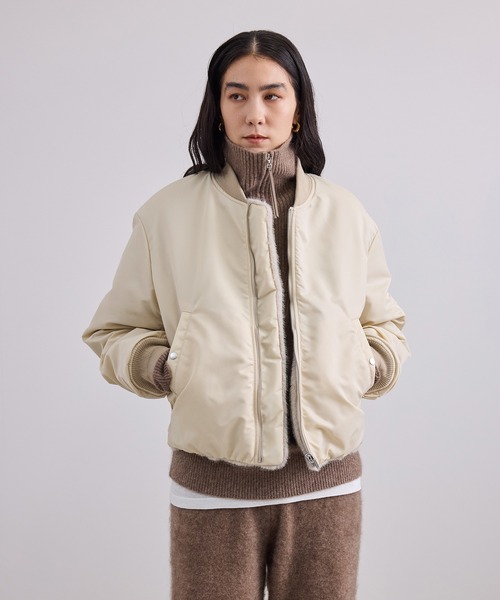SALON adam et rope'(サロン アダム エ ロペ)の「リバーシブルMA-1(MA-1・レディース・オリーブ/キナリ・FREE)」の16枚目の写真