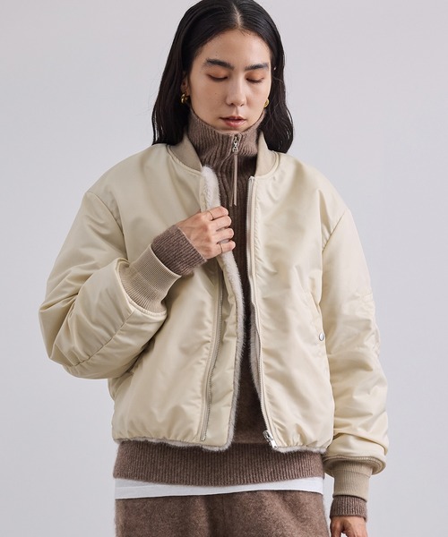 SALON adam et rope'(サロン アダム エ ロペ)の「リバーシブルMA-1(MA-1・レディース・オリーブ/キナリ・FREE)」の17枚目の写真