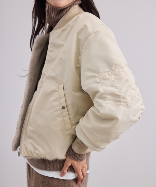 SALON adam et rope'(サロン アダム エ ロペ)の「リバーシブルMA-1(MA-1・レディース・オリーブ/キナリ・FREE)」の19枚目の写真