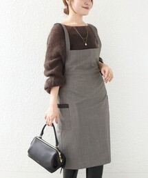 〈洗濯機可能〉フレクシスウール エプロン ワンピース
