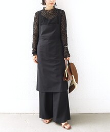 〈洗濯機可能〉フレクシスウール エプロン ワンピース