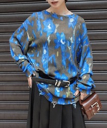 Ameri（アメリ）の「CHILL FLOWER KNIT TOP（ニット/セーター）」