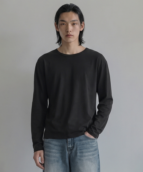 P.IN.O(ピインオ)の「ソフトレイヤード モダール ロングスリーブ - ブラック(Tシャツ/カットソー・メンズ・その他・MEDIUM/LARGE)」の1枚目の写真