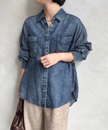 袖リブテンセルシャツ