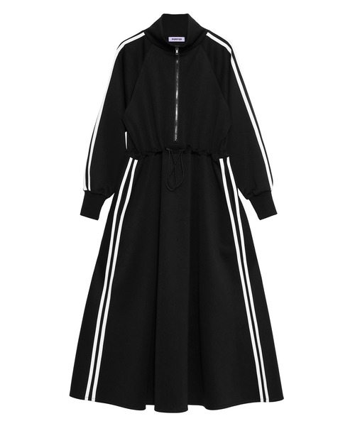 PUNYUS（プニュズ）の「【NEW SIZE】ジャージワンピース（ワンピース・レディース・グリーン/ブラック・3/4/5/1/2）」の2枚目の写真
