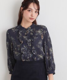 Sunauna（スーナウーナ）の「【手洗い可／日本製】花柄フリルブラウス（シャツ/ブラウス）」