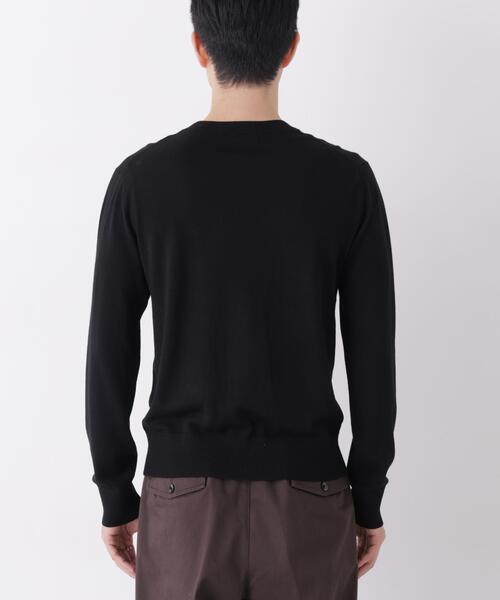NANO universe（ナノユニバース）の「「Brooks Brothers別注」「毛玉レスニット」ファインゲージクルーネック（ニット/セーター・メンズ・ブラック/ネイビー/トップグレー・M/S/L）」の8枚目の写真