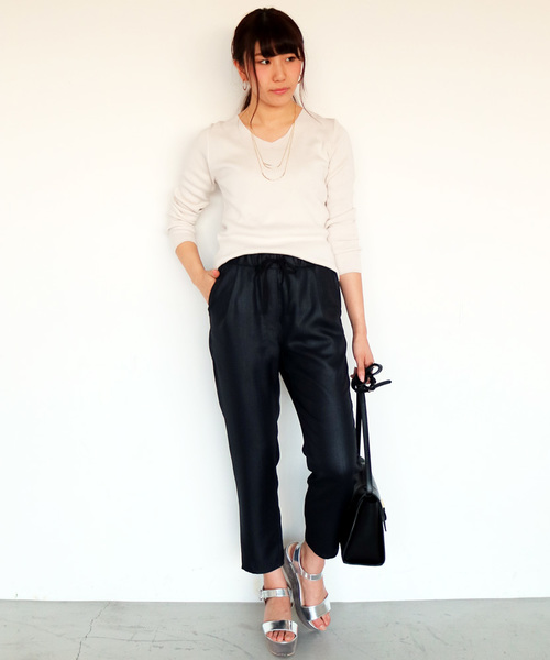 N.（N. Natural Beauty Basic）（エヌエヌナチュラルビューティーベーシック）の「ガーデンツイルパンツ（その他パンツ・レディース・ホワイト/ベージュ/ネイビー/ブルー・MEDIUM）」の19枚目の写真