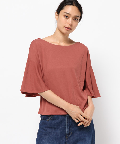FREE'S MART(フリーズマート)の「2WAY袖フリルカットソー(Tシャツ/カットソー・レディース・オレンジ/ブルー/ホワイト/ブラック・FREE)」の4枚目の写真
