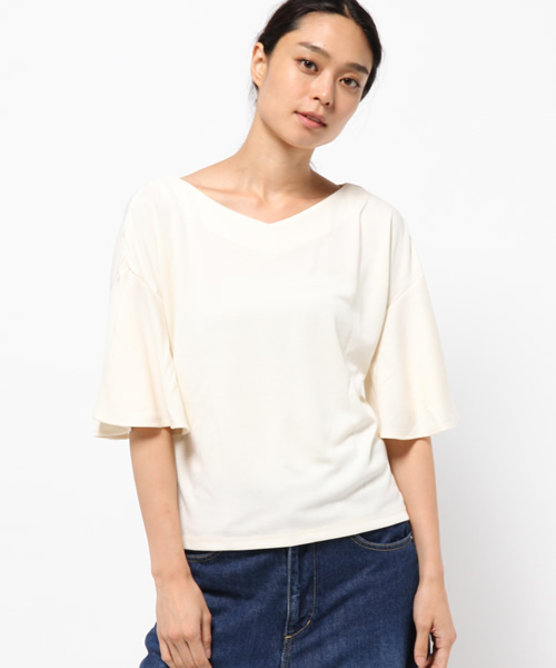 FREE'S MART(フリーズマート)の「2WAY袖フリルカットソー(Tシャツ/カットソー・レディース・オレンジ/ブルー/ホワイト/ブラック・FREE)」の12枚目の写真