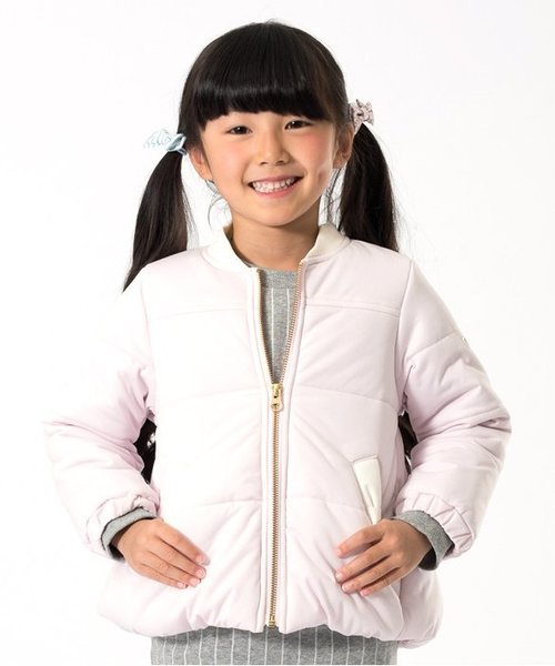 apres les cours（アプレレクール）の「後シャーリング中綿ジャケット（ダウンジャケット/コート・キッズ・キャメル/ピンク/ネイビー・100/90/120/140/110/130/80）」の3枚目の写真