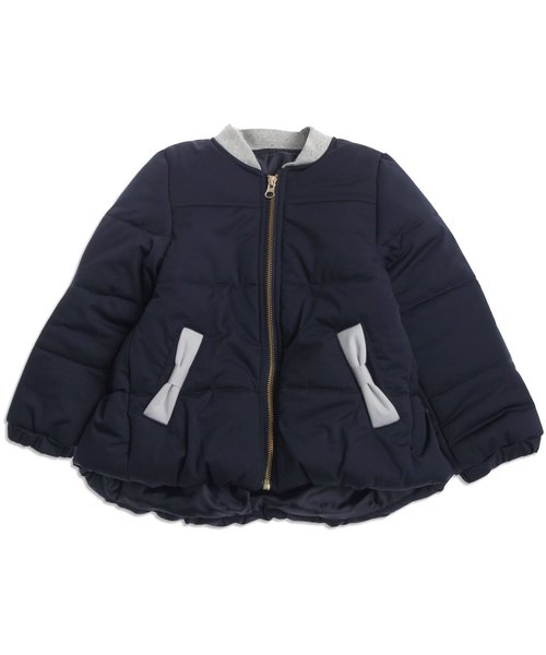 apres les cours（アプレレクール）の「後シャーリング中綿ジャケット（ダウンジャケット/コート・キッズ・キャメル/ピンク/ネイビー・100/90/120/140/110/130/80）」の6枚目の写真