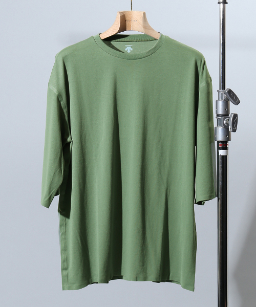 Descente PAUSE オリーブグリーン ニットシャツ Descente PAUSE