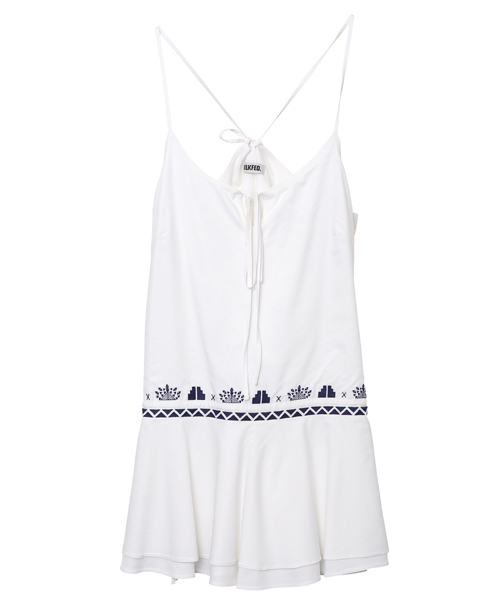 MILKFED.(ミルクフェド)の「EMBROIDERED SHORT ALL IN ONE(つなぎ/オールインワン・レディース・ネイビー/レッド・ONE SIZE)」の10枚目の写真