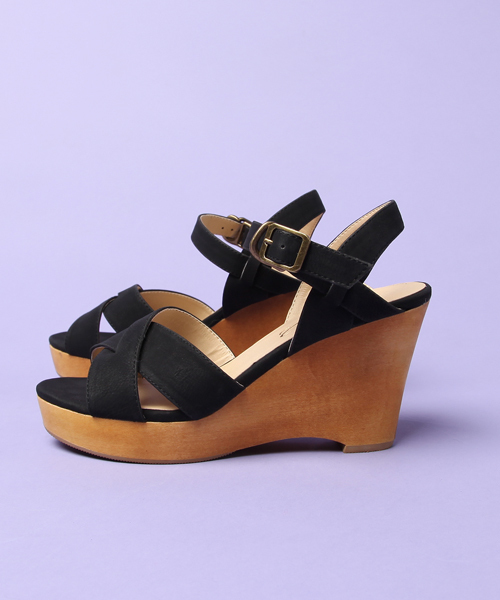 CIAOPANIC（チャオパニック）の「田中里奈×Ciaopanic　クロスウッドサンダル（サンダル・レディース・ベージュ/ブラック/ブラウン・22.5cm/23.5cm/24.5cm）」の6枚目の写真